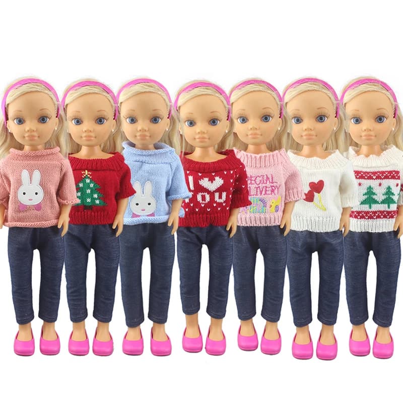 New Cute sweater suit clothes Fit With 42cm FAMOSA Nancy Doll (Doll and shoes are not included), Doll Accessories
