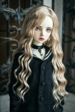 BJD Doll Wig 1/3 1/4 1/6 Elegant Pink Golden DD SD MSD YOSD Spot Inventory Soft Milk Silk Long Curly Hair Wig Doll Accessories