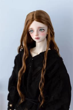 BJD Doll Wig 1/3 1/4 1/6 Elegant Pink Golden DD SD MSD YOSD Spot Inventory Soft Milk Silk Long Curly Hair Wig Doll Accessories
