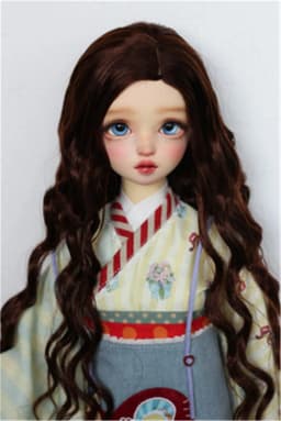 BJD Doll Wig 1/3 1/4 1/6 Elegant Pink Golden DD SD MSD YOSD Spot Inventory Soft Milk Silk Long Curly Hair Wig Doll Accessories