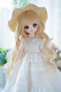 BJD / SD / DD Wig 1/3, Bear Sister / MDD High Temperature Silk Water Ripple Long Curly Hair BJD Doll Accessories (No Doll)