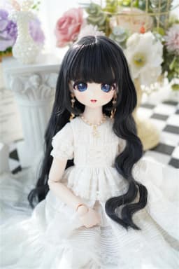 BJD / SD / DD Wig 1/3, Bear Sister / MDD High Temperature Silk Water Ripple Long Curly Hair BJD Doll Accessories (No Doll)