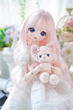 BJD / SD / DD Wig 1/3, Bear Sister / MDD High Temperature Silk Water Ripple Long Curly Hair BJD Doll Accessories (No Doll)
