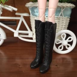 1Pair Doll Shoes Fashion Female Doll Boots Fit Foot Length 2cm Plastic Doll Multistyles Long Knees Boots Dolls Accessories