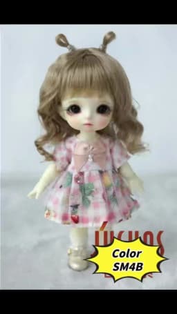 JD544 9-10inch 10-11inch 11-12inch Lovely Snail Feeler Synthetic Mohair BJD Wigs QBaby Blythes 18' Doll Accessories
