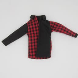 DLBell Blythe Doll Clothes Handmade Red and Black Shirt and Tube Top Shorts Set for Blyth Pullip Ob24 1/6 Azone ICY Licca Dolls