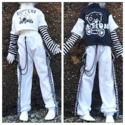New Doll's Clothes Pants for 1/3 1/4 1/6 Male Female Bjd Doll Black/white Diy Girl Toys Dress Up Fashion Doll Accessories
