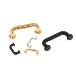 1:12 Miniature 4/8pcs Door Cabinet Closet Handles Drawer Pulls Knobs Metal DIY Dollhouse Furniture Accessories Decor