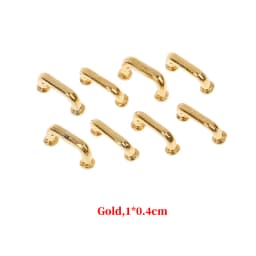 1:12 Miniature 4/8pcs Door Cabinet Closet Handles Drawer Pulls Knobs Metal DIY Dollhouse Furniture Accessories Decor