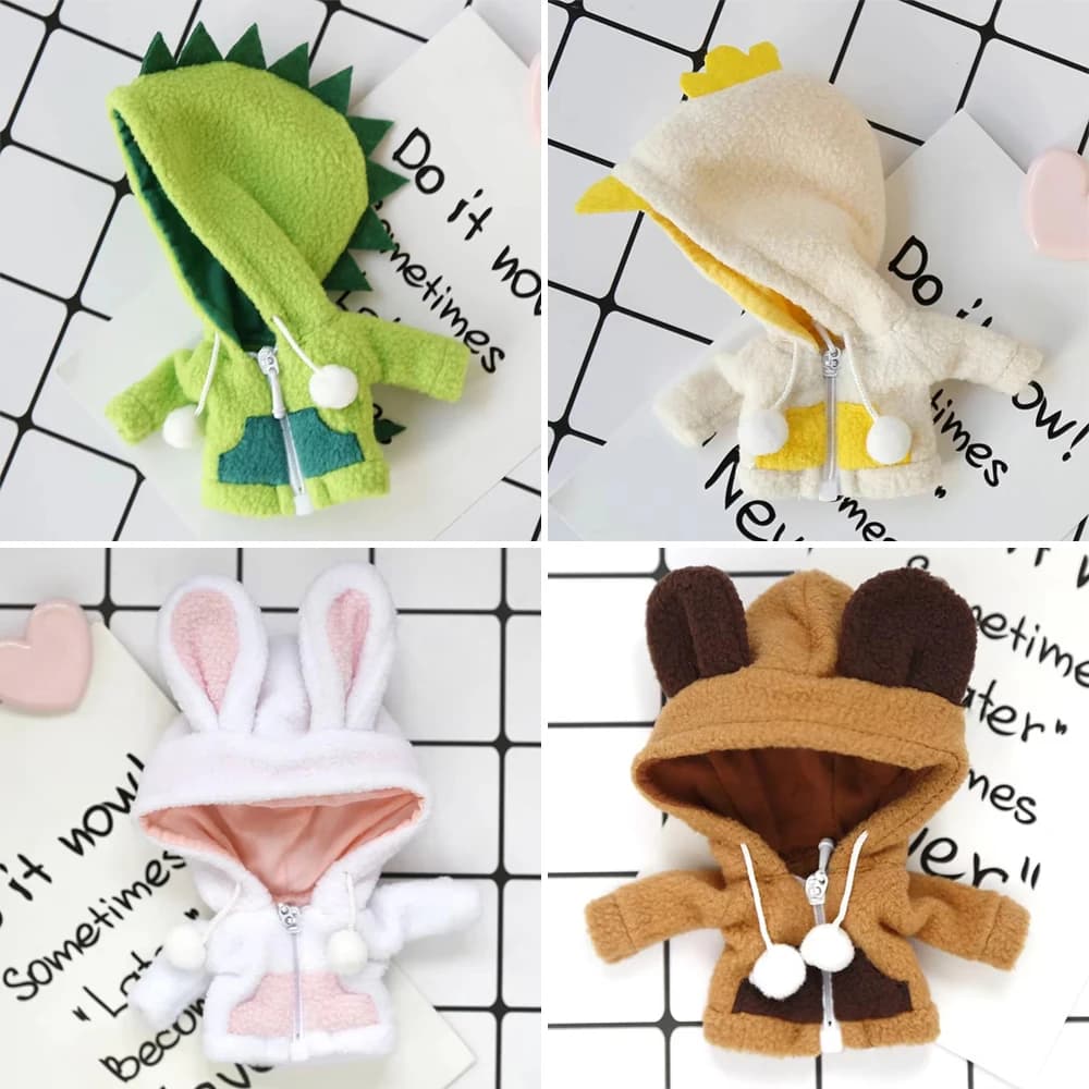 New Doll Clothes Fashion Cute cartoon plush animal coat for ob11,obitsu11,GSC, molly,1/12bjd doll clothes accessories for doll