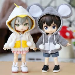 New Doll Clothes Fashion Cute cartoon plush animal coat for ob11,obitsu11,GSC, molly,1/12bjd doll clothes accessories for doll