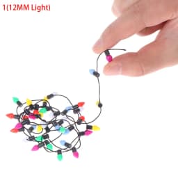 1/12 Dollhouse Miniature Festival Decorative 1M Lamp String Fake Lights Bulb Mini Furniture Doll Accessories