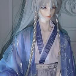 60CM Men's Doll Clothes,Blue 1/6 1/4 1/3 BJD Dress, Ancient Style Garments