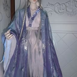 60CM Men's Doll Clothes,Blue 1/6 1/4 1/3 BJD Dress, Ancient Style Garments