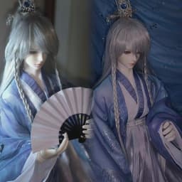 60CM Men's Doll Clothes,Blue 1/6 1/4 1/3 BJD Dress, Ancient Style Garments