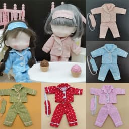 High Quality Accessories for ob11 obitsu 11 5 Colors Sleep Clothes New Cute Clothes 1/111/12 Doll Clothes Doll Pajamas