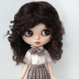 Fjusuns JD738 9-10inch 23-25cm 10-11inch 26-28cm Messy Baby Curly Soft Wave Mohair BJD Wigs QBaby Blythes Doll Accessories