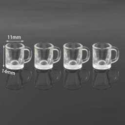 4Pcs 1/12 Doll House Miniature Resin Wine Glass Simulation Goblet Model Toys for Mini Decoration Dollhouse Accessories