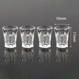 4Pcs 1/12 Doll House Miniature Resin Wine Glass Simulation Goblet Model Toys for Mini Decoration Dollhouse Accessories