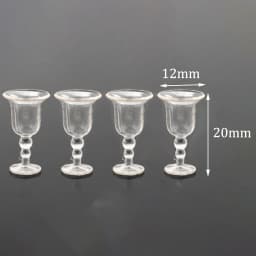 4Pcs 1/12 Doll House Miniature Resin Wine Glass Simulation Goblet Model Toys for Mini Decoration Dollhouse Accessories