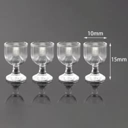 4Pcs 1/12 Doll House Miniature Resin Wine Glass Simulation Goblet Model Toys for Mini Decoration Dollhouse Accessories