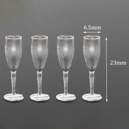 4Pcs 1/12 Doll House Miniature Resin Wine Glass Simulation Goblet Model Toys for Mini Decoration Dollhouse Accessories