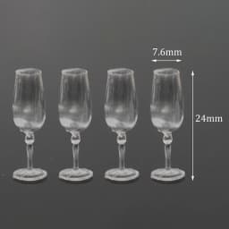 4Pcs 1/12 Doll House Miniature Resin Wine Glass Simulation Goblet Model Toys for Mini Decoration Dollhouse Accessories