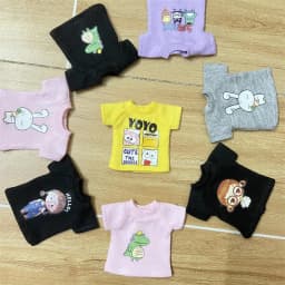 New cute cartoon pattern clothes T-shirt suitable for ob11 obitsu 11 Molly 1/8dolls 1/10 dolls 1/12 doll clothes accessories
