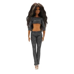 New 30cm 1/6 Bling bling short T-shirt trousers Daily Wear Doll Accessories Clothes for Barbies doll