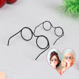 10Pcs Fashion Mini Round Frame Lensless Retro Cool Doll Glasses For Doll 30cm Decor