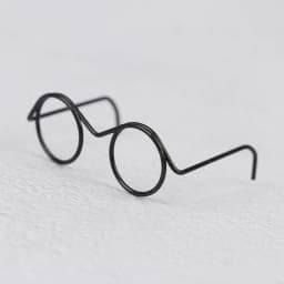 10Pcs Fashion Mini Round Frame Lensless Retro Cool Doll Glasses For Doll 30cm Decor