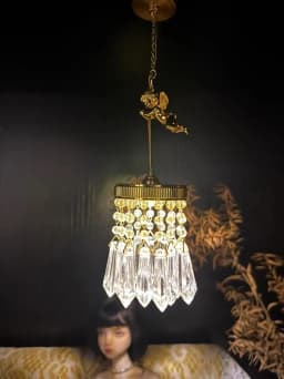 1/6 1/12 Scale Dollhouse Retro European Style Mini LED Lamp Double-head Flower Ceiling Light Lamp Wall Light Decor Toy