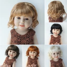 【JUSUNS】JD260 9-10" 10-11" 11-12" Doll Wig For Girl! Boneka Slight Lady Curls Synthetic Mohair BJD Wigs Blythes Accessories