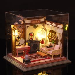New DIY Wooden Dollhouse Miniature Landscape With Furniture Chinese Loft Doll Houses Assemble Toy Children Birthday Gift Casa
