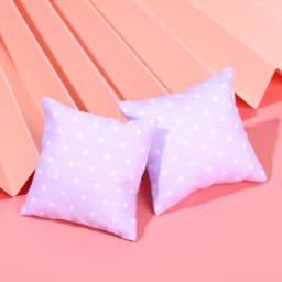 2Pcs Floral Miniature Sofa Cushions Model Scene Dollhouse Pillows For Doll Kid's Play House Toys Doll House Furniture Decoration