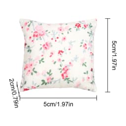 2Pcs Floral Miniature Sofa Cushions Model Scene Dollhouse Pillows For Doll Kid's Play House Toys Doll House Furniture Decoration