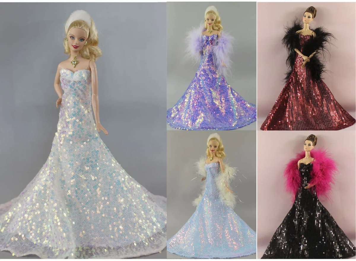 1 Set Doll Clothes 1:6 Scale Dress Outfit for 11.5 Inch 30cm Doll Many Style for Choice Gifts for Girls Doll Accessories #7