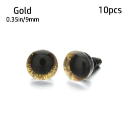 10Pcs 9/12/14/16mm 8 Colors Plastic Safety Glitter Crystal Eyes Crafts Bear Animal Stuffed Toys Parts DIY Dolls Accessories