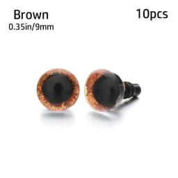 10Pcs 9/12/14/16mm 8 Colors Plastic Safety Glitter Crystal Eyes Crafts Bear Animal Stuffed Toys Parts DIY Dolls Accessories