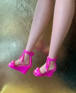 New styles toy shoes high heels flat foot shoes purple for your Tall and curvy BB dolls BBIAB1