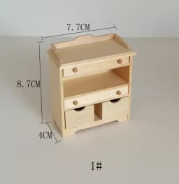 1:12 Miniature Dollhouse Furniture Model Play House Toy Cabinet Wooden Clamshell Desk New Diy Miniature Dollhouse Accessories