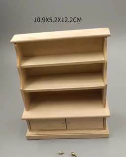 1:12 Miniature Dollhouse Furniture Model Play House Toy Cabinet Wooden Clamshell Desk New Diy Miniature Dollhouse Accessories