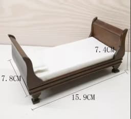 1:12 Miniature Dollhouse Furniture Model Play House Toy Cabinet Wooden Clamshell Desk New Diy Miniature Dollhouse Accessories