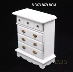1:12 Miniature Dollhouse Furniture Model Play House Toy Cabinet Wooden Clamshell Desk New Diy Miniature Dollhouse Accessories