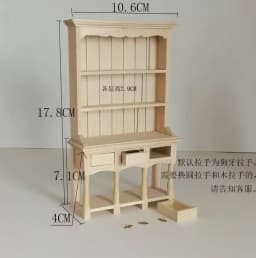 1:12 Miniature Dollhouse Furniture Model Play House Toy Cabinet Wooden Clamshell Desk New Diy Miniature Dollhouse Accessories