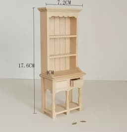 1:12 Miniature Dollhouse Furniture Model Play House Toy Cabinet Wooden Clamshell Desk New Diy Miniature Dollhouse Accessories
