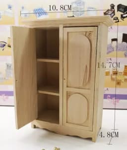 1:12 Miniature Dollhouse Furniture Model Play House Toy Cabinet Wooden Clamshell Desk New Diy Miniature Dollhouse Accessories