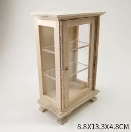 1:12 Miniature Dollhouse Furniture Model Play House Toy Cabinet Wooden Clamshell Desk New Diy Miniature Dollhouse Accessories