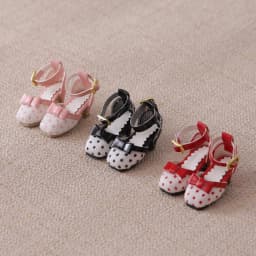 ICY DBS Blyth doll shoes polka dot elegant chunky heeled high heels toy gift