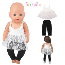 Doll Clothes Denim Suit T-shirt+Pants/Skirt Clothes Set For 18 Inch Amerian&43cm Baby New Born Doll Fot OG Girl Doll Gift Toys